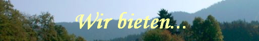 Wir bieten...